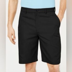 GREG NORMAN Black Flat Front Golf Shorts, Size 38, EUC